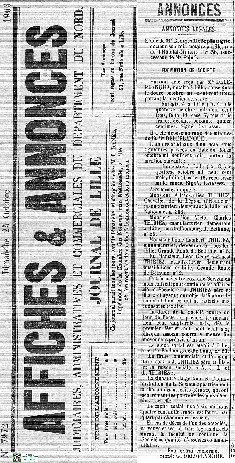 Document du fonds du musée TCB