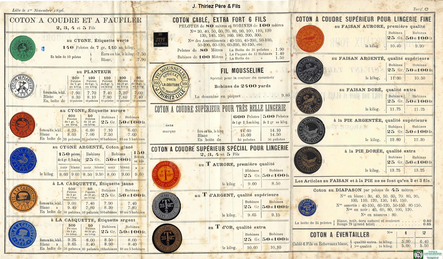 Document du fonds du musée TCB