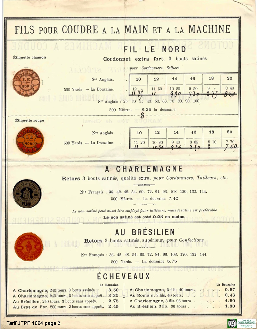 Document du fonds du musée TCB