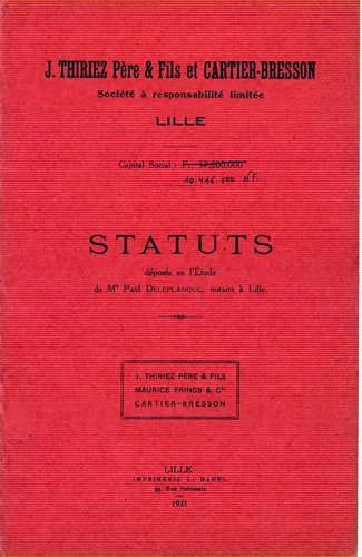 Statuts JTPF 1931