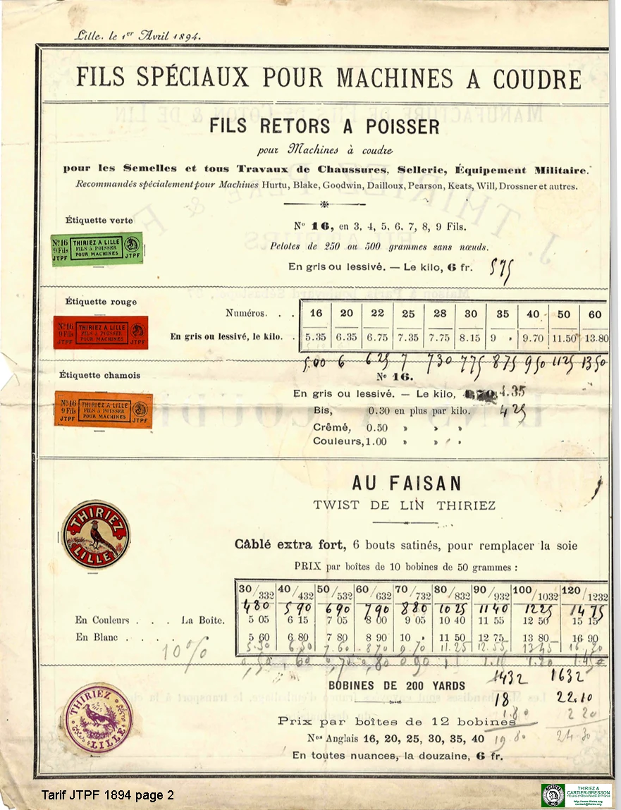 Document du fonds du musée TCB