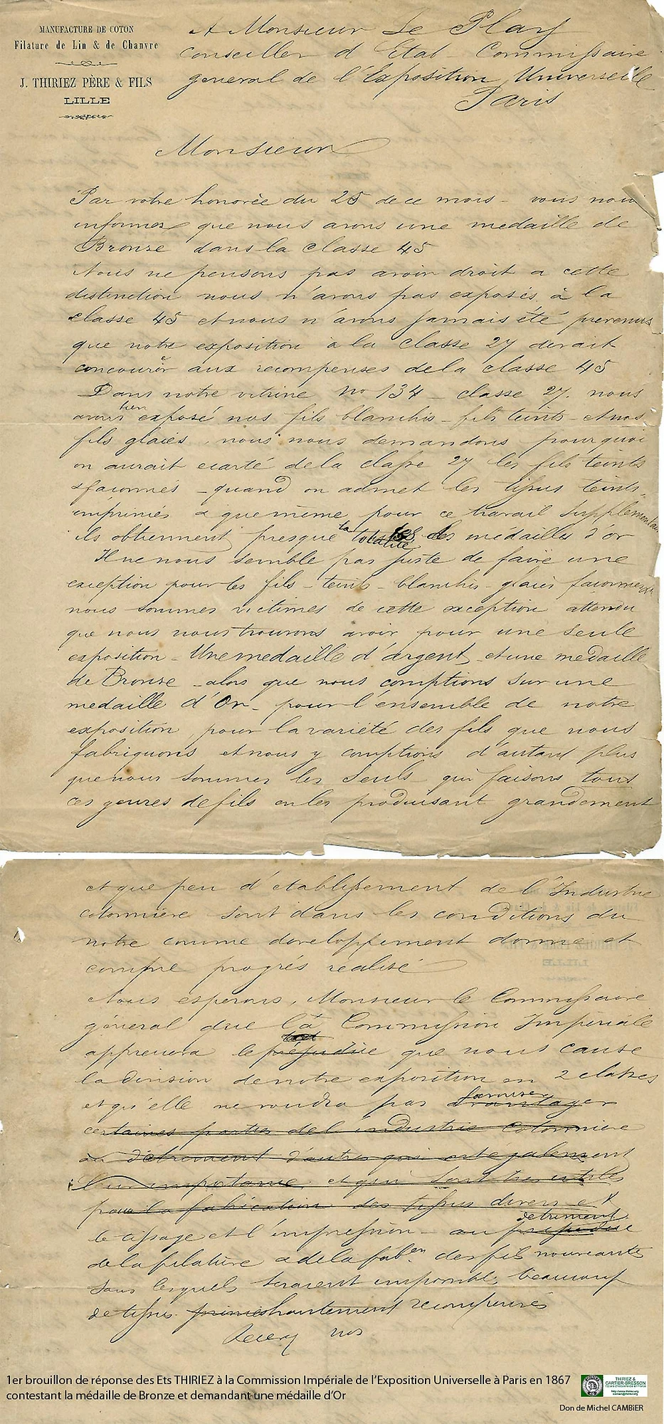 Document du fonds du musée TCB