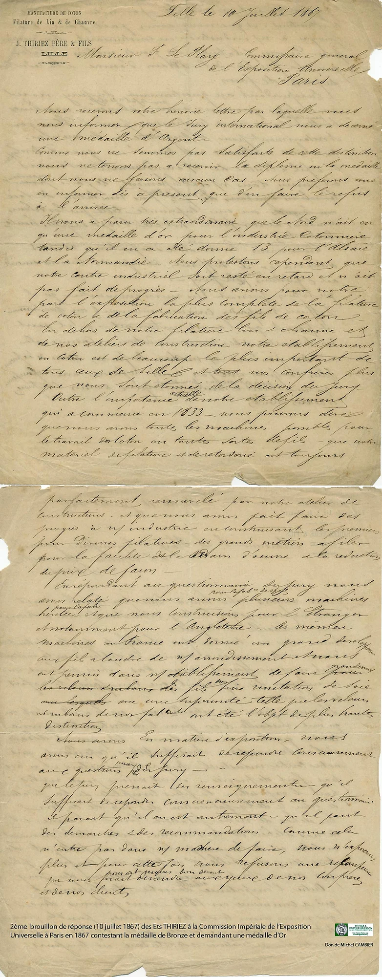 Document du fonds du musée TCB