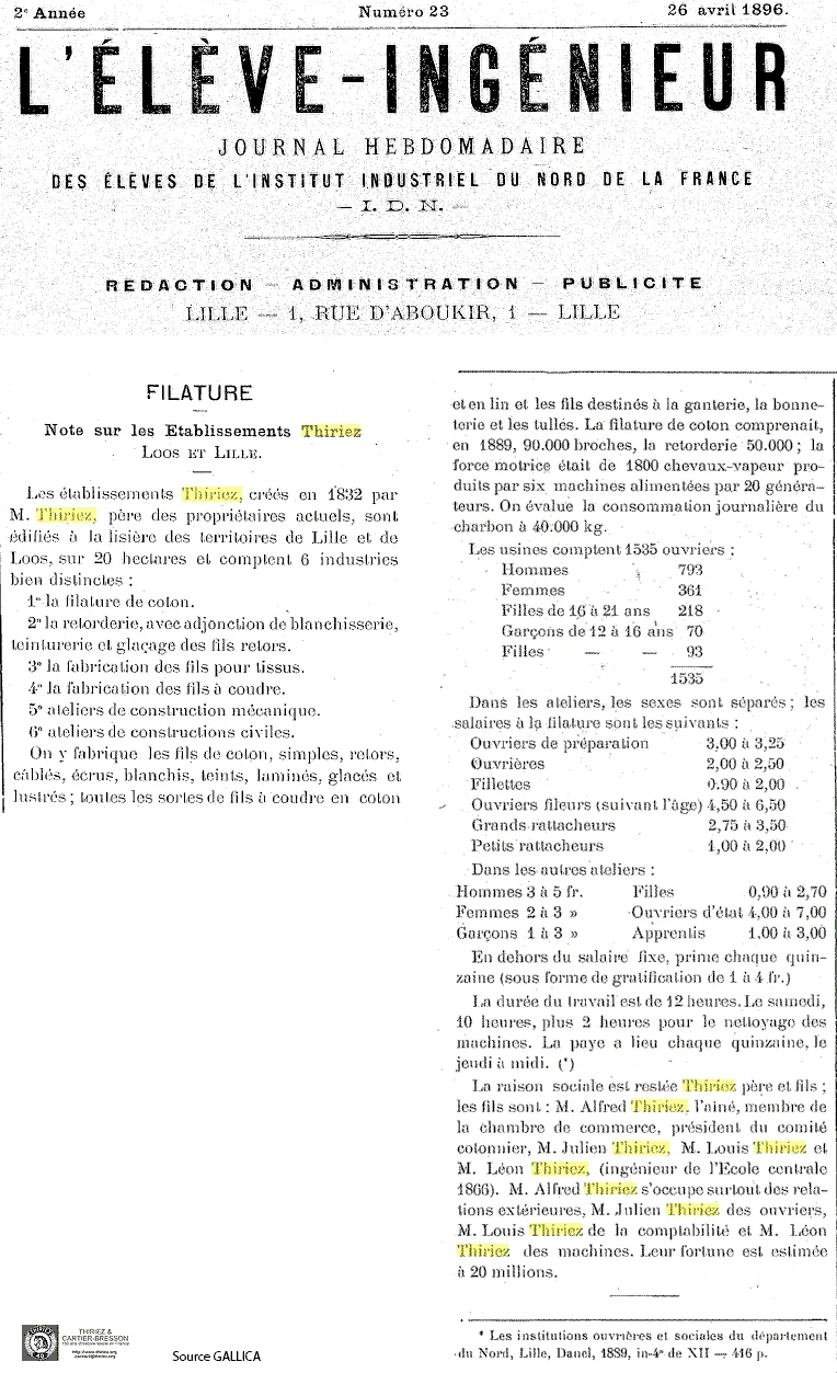 Document du fonds du musée TCB