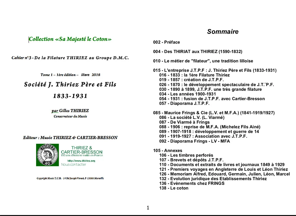 Document du fonds du musée TCB