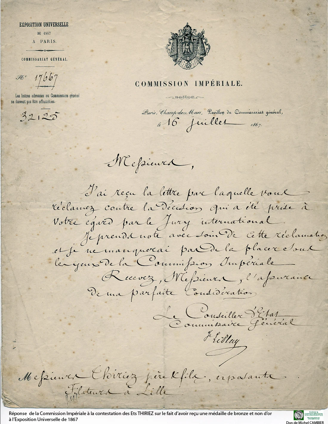 Document du fonds du musée TCB