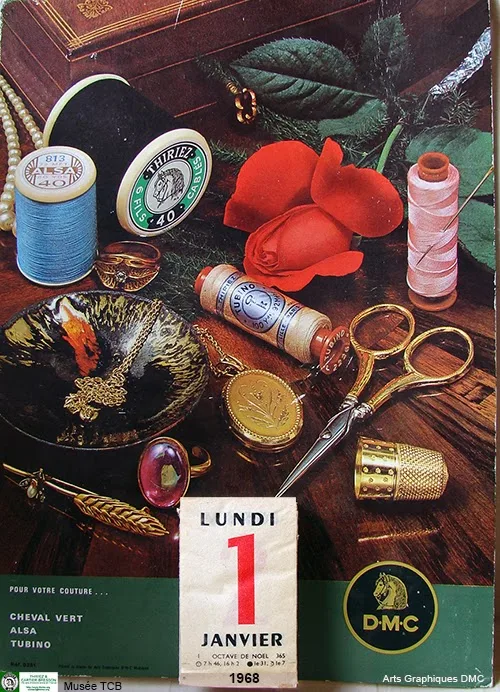 Calendrier DMC de 1968