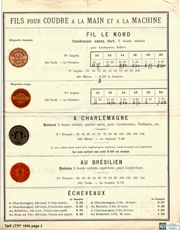 Tarif JTPF de 1894
