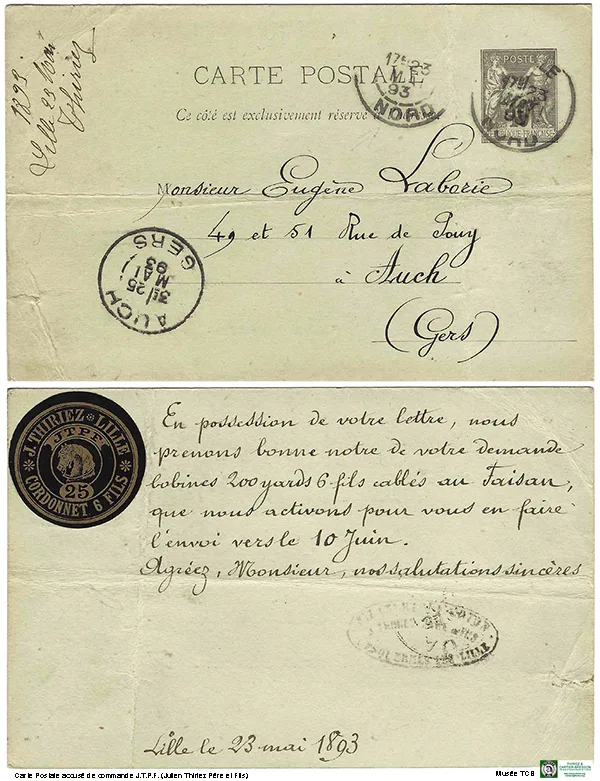 Carte Postale JTPF de 1893