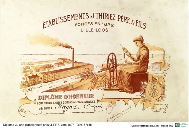Nouvelle entrée au Musée TCB : Diplôme du Travail 1897